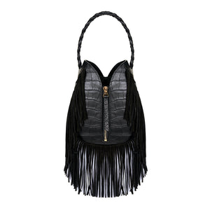 Kate FauxCroc Black